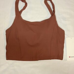 Lululemon White Twist-Strap Crop Tank